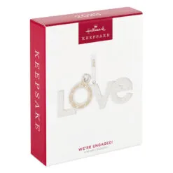 Hallmark We're Engaged! 2023 Porcelain Ornament -Hot Sale Hallmark Store Love With Engagement Ring Keepsake Ornament 1999QHX3077 04