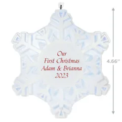 Hallmark Magic Sparkling Snowflake Script Text Personalized Ornament With Light -Hot Sale Hallmark Store Magic Sparkling Snowflake Script Text Personalized Keepsake Ornament With Light 2999QHE2010B1 03