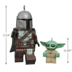 Hallmark The Mandalorian™ And Grogu™ LEGO® Star Wars™ Minifigure Ornaments, Set Of 2 -Hot Sale Hallmark Store Mandalorian Grogu LEGO Minifig Keepsake Ornaments 2499QXI7079 03