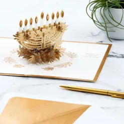 Hallmark Season Full Of Light 3D Pop-Up Hanukkah Card -Hot Sale Hallmark Store Menorah 3D PopUp Hanukkah Card 5XXH1003 07