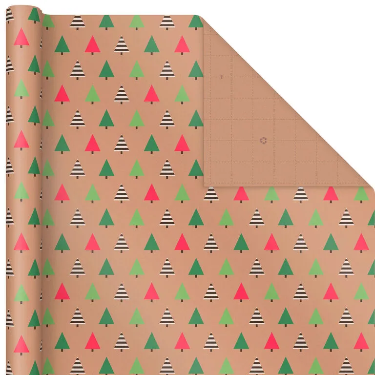 Hallmark Merry Kraft Prints 3-Pack Christmas Wrapping Paper, 90 Sq. Ft. 6 Hallmark Merry Kraft Prints 3-Pack Christmas Wrapping Paper, 90 Sq. Ft. - Image 6