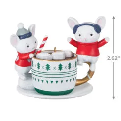 Hallmark Merry Mice With Hot Cocoa Ornament -Hot Sale Hallmark Store Mice in Hot Cocoa Mug Keepsake Ornament 1999QXT4119 03