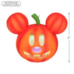 Hallmark Disney Mickey Mouse Mysterious Mickey Jack-o'-Lantern Ornament With Light 8 Hallmark Disney Mickey Mouse Mysterious Mickey Jack-o'-Lantern Ornament With Light -Hot Sale Hallmark Store Mickey Mouse JackoLantern Keepsake Ornament 2699QFO5347 03