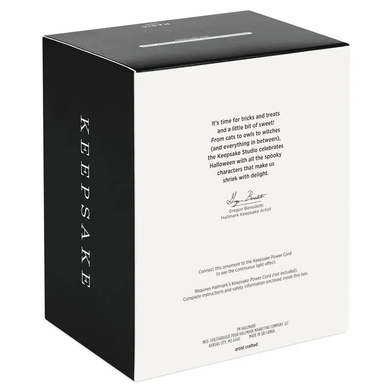 Hallmark Disney Mickey Mouse Mysterious Mickey Jack-o'-Lantern Ornament With Light 5 Hallmark Disney Mickey Mouse Mysterious Mickey Jack-o'-Lantern Ornament With Light - Image 5