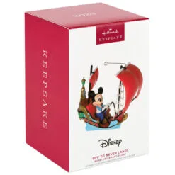 Hallmark Disney Peter Pan's Flight Off To Never Land! Ornament -Hot Sale Hallmark Store Mickey Peter Pan Pirate Ship Keepsake Ornament 2199QXD6569 04