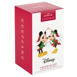 Hallmark Disney Mickey And Minnie A Season Of Love Ornament -Hot Sale Hallmark Store Mickey and Minnie Hands Heart Keepsake Ornament 2099QXD6667 04