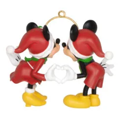Hallmark Disney Mickey And Minnie A Season Of Love Ornament -Hot Sale Hallmark Store Mickey and Minnie Hands Heart Keepsake Ornament 2099QXD6667 06