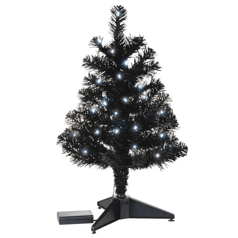 Hallmark Miniature Black Pre-Lit Christmas Tree, 18.75" 4 Hallmark Miniature Black Pre-Lit Christmas Tree, 18.75" - Image 4