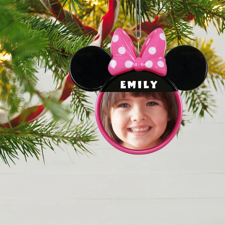 Hallmark Disney Minnie Mouse Ears Silhouette Text And Photo Personalized Ornament 2 Hallmark Disney Minnie Mouse Ears Silhouette Text And Photo Personalized Ornament - Image 2