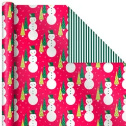 Hallmark Mod Holiday 3-Pack Reversible Wrapping Paper Assortment, 120 Sq. Ft. -Hot Sale Hallmark Store Mod Holiday Assorted Reversible Wrapping Paper 5JXW1072 05