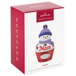 Hallmark Mom Cupcake 2023 Ornament -Hot Sale Hallmark Store Mom Snowman Cupcake 2023 Keepsake Ornament 1399QGO2529 04