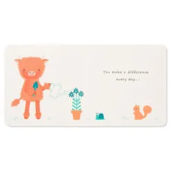 Hallmark MopTops Highland Cow Stuffed Animal With You Make A Difference Board Book -Hot Sale Hallmark Store MopTops Plush Cow Stuffed Animal Board Book 1KID1537 06