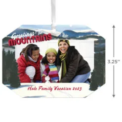 Hallmark Mountain Vacation Personalized Text And Photo Metal Ornament -Hot Sale Hallmark Store Mountain Vacation Personalized Christmas Ornament 1OFM1001B9 03