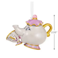 Hallmark Disney Beauty And The Beast A Mother's Love Porcelain Ornament -Hot Sale Hallmark Store Mrs. Potts and Chip Keepsake Ornament 2499QHX3109 03