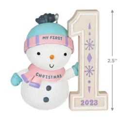 Hallmark My First Christmas Snowman 2023 Ornament -Hot Sale Hallmark Store My 1st Christmas Snowman Keepsake Ornament 1699QGO2739 03