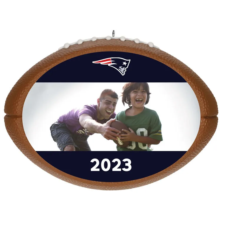 Hallmark NFL Football New England Patriots Text And Photo Personalized Ornament 1 Hallmark NFL Football New England Patriots Text And Photo Personalized Ornament