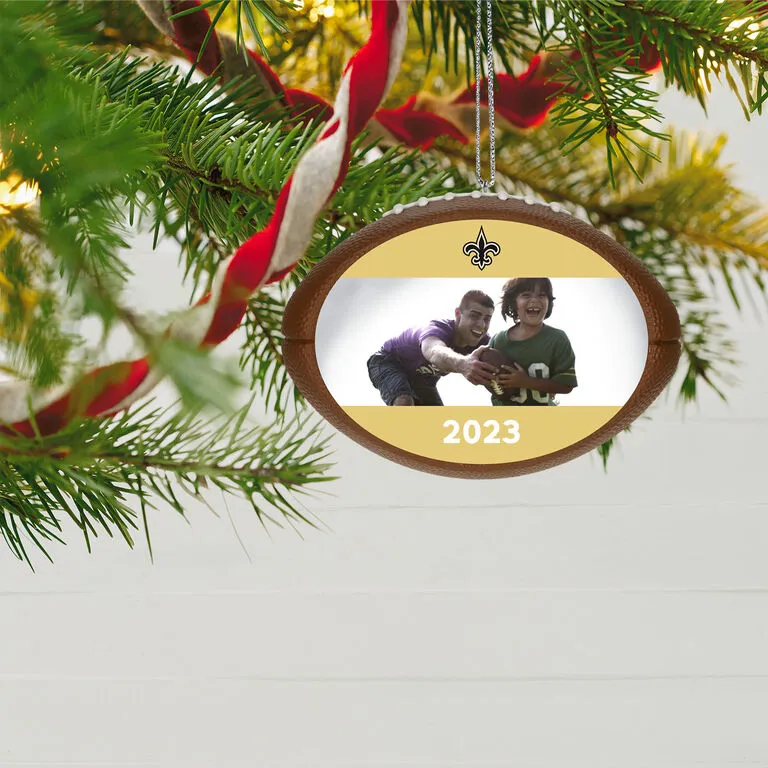 Hallmark NFL Football New Orleans Saints Text And Photo Personalized Ornament 2 Hallmark NFL Football New Orleans Saints Text And Photo Personalized Ornament - Image 2