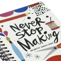 Hallmark Never Stop Making Artist Doodle Book -Hot Sale Hallmark Store Never Stop Making Artist Prompted Journal 3HWJ2104 05