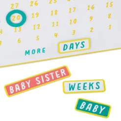 Hallmark So Excited To Meet You Magnetic Baby Countdown Board -Hot Sale Hallmark Store New Baby Pregnancy Countdown Calendar 1BBY4821 03