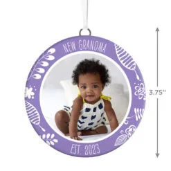 Hallmark New Grandma Personalized Text And Photo Ceramic Ornament 5 Hallmark New Grandma Personalized Text And Photo Ceramic Ornament -Hot Sale Hallmark Store New Grandma Personalized Round Ceramic Ornament 1999QHE1711B29 03