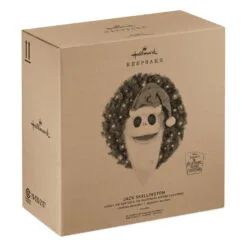 Hallmark Disney Tim Burton's The Nightmare Before Christmas Jack Skellington Wreath With Light, Sound And Motion, 24" -Hot Sale Hallmark Store Nightmare Before Christmas Jack Skellington Talking Wreath 1QFM3343 04