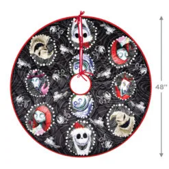 Hallmark Disney Tim Burton's The Nightmare Before Christmas Halloween Town Christmas Tree Skirt, 48" -Hot Sale Hallmark Store Nightmare Before Christmas Keepsake Tree Skirt 7999QFM3939 03