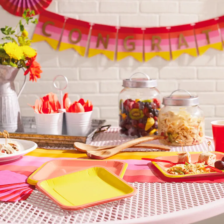 Hallmark Color Pop 96-Piece Tableware Basics Party Kit, Orange And Yellow 3 Hallmark Color Pop 96-Piece Tableware Basics Party Kit, Orange And Yellow - Image 3