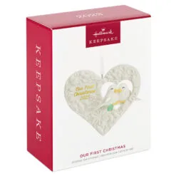 Hallmark Our First Christmas Birds In Heart 2023 Porcelain Ornament -Hot Sale Hallmark Store Our 1st Christmas Birds in Heart Keepsake Ornament 2299QGO2877 04