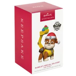 Hallmark Paw Patrol™ Rubble's Special Delivery Ornament -Hot Sale Hallmark Store Paw Patrol Rubble Keepsake Ornament 1899QXI7349 04