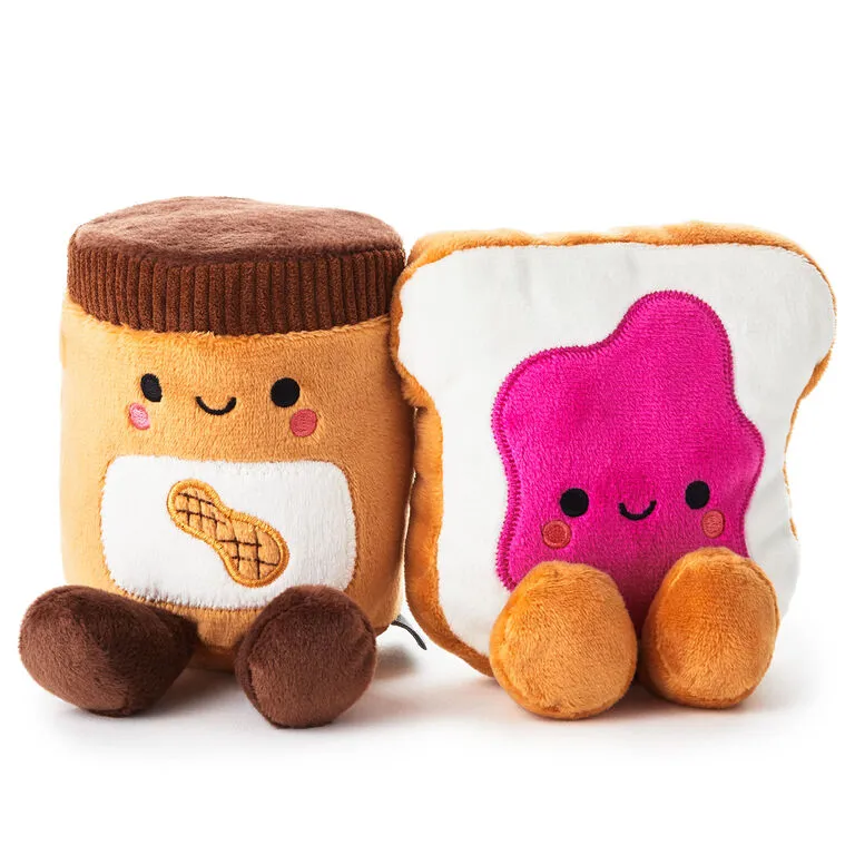 Hallmark Better Together Peanut Butter And Jelly Magnetic Plush, 5" 1 Hallmark Better Together Peanut Butter And Jelly Magnetic Plush, 5"