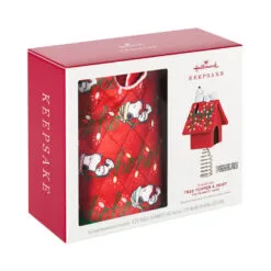 Hallmark Mini The Peanuts® Gang Snoopy Christmas Tree Topper And Tree Skirt, Set Of 2 -Hot Sale Hallmark Store Peanuts Snoopy Mini Keepsake Tree Skirt and Topper 2599QSB6249 05