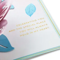 Hallmark The Special Place You Will Always Hold In My Heart Love Card -Hot Sale Hallmark Store Pink Lotus Flower 3D PopUp Love Card for Her 1299LAD2887 04