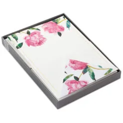 Hallmark Pink Peonies Stationery Set, Box Of 20