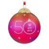 Hallmark Keepsake Ornament 50th Anniversary Christmas Commemorative Special Edition Glass And Metal Ornament