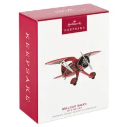 Hallmark Sky's The Limit Bulldog Racer Ornament -Hot Sale Hallmark Store Red Black White Airplane Keepsake Ornament 1999QXR8169 04