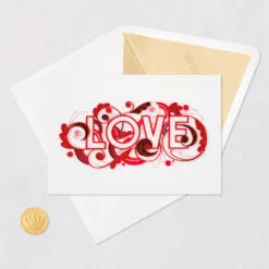 Hallmark With All My Heart Quilled Paper Handmade Love Card -Hot Sale Hallmark Store Red Letters Quilled Paper Handmade Romantic Love Card 1299LAD2811 05