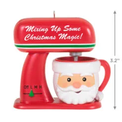 Hallmark Magical Mixer Ornament -Hot Sale Hallmark Store Red Stand Mixer With Santa Bowl Keepsake Ornament 1699QGO2909 03