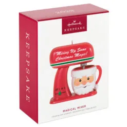 Hallmark Magical Mixer Ornament -Hot Sale Hallmark Store Red Stand Mixer With Santa Bowl Keepsake Ornament 1699QGO2909 04