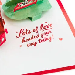 Hallmark Special Delivery 3D Pop-Up Valentine's Day Card -Hot Sale Hallmark Store Red Truck With Flowers 3D PopUp Valentines Day Card 1299IAV6066 05
