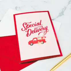 Hallmark Special Delivery 3D Pop-Up Valentine's Day Card -Hot Sale Hallmark Store Red Truck With Flowers 3D PopUp Valentines Day Card 1299IAV6066 07