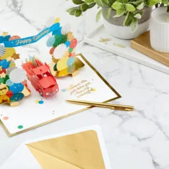 Hallmark Celebrating You Red Truck And Banner 3D Pop-Up Birthday Card -Hot Sale Hallmark Store Red Truck and Banner 3D PopUp Birthday Card 1299LAD2896 08