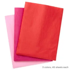 Hallmark Red/Fuchsia/Pink 3-Pack Bulk Tissue Paper, 120 Sheets -Hot Sale Hallmark Store RedFuchsiaPink 3Pack Bulk Tissue Paper 5TIS1145 03