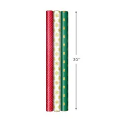 Hallmark Christmas Gift Wrap Kit With Wrapping Paper, Bows, Ribbons And Tags 14 Hallmark Christmas Gift Wrap Kit With Wrapping Paper, Bows, Ribbons And Tags -Hot Sale Hallmark Store RedWhiteGreen 3Roll Holiday Wrapping Paper Set 5JXW1200 07