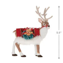 Hallmark Father Christmas's Reindeer Ornament -Hot Sale Hallmark Store Reindeer With Toy Sack Keepsake Ornament 2199QXE3287 03