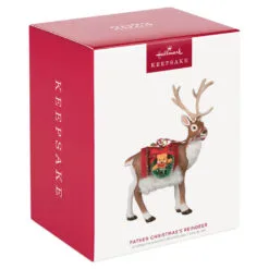 Hallmark Father Christmas's Reindeer Ornament -Hot Sale Hallmark Store Reindeer With Toy Sack Keepsake Ornament 2199QXE3287 04