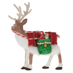 Hallmark Father Christmas's Reindeer Ornament -Hot Sale Hallmark Store Reindeer With Toy Sack Keepsake Ornament 2199QXE3287 06
