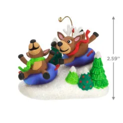 Hallmark Reindeer Antics Ornament -Hot Sale Hallmark Store Reindeer on Snow Tubes Keepsake Ornament 2499QGO2747 03