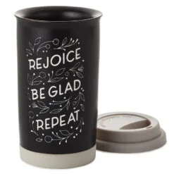 Hallmark Rejoice Repeat Ceramic Travel Mug, 12 Oz. -Hot Sale Hallmark Store Rejoice and Be Glad Ceramic Travel Mug 1SNN1065 03