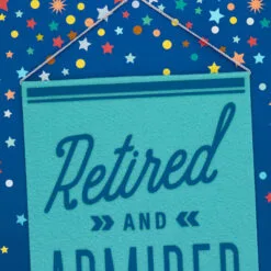 Hallmark 16" Retired And Admired Jumbo Retirement Card With Banner 11 Hallmark 16" Retired And Admired Jumbo Retirement Card With Banner -Hot Sale Hallmark Store Retired Admired Retirement Card 1299CBG3022 04