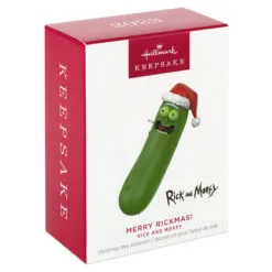 Hallmark Rick And Morty Merry Rickmas! Ornament -Hot Sale Hallmark Store Rick and Morty Pickle Keepsake Ornament 1799QXI6087 04